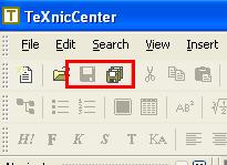 3.2. MENU BAR Open an existing file These file commands are also repeated in the toolbar To project or Not to project This information was retrieved from the TeXniccenter FAQ (http://www.toolscenter.