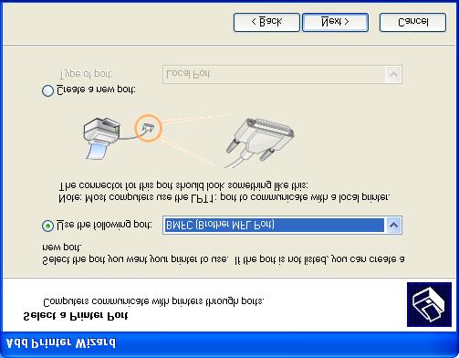 Brother Native driver Installation N Click on Have Disk. Setting Up the Machine K Click Start and select Printers and Faxes. Click on Add a printer and the Add Printer Wizard will start.