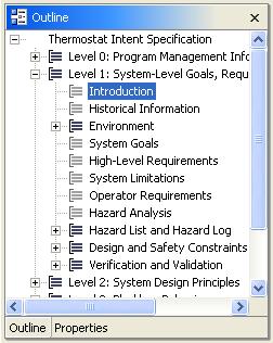 1. Select the introduction in the outline view. Figure 10 - Selection in Outline View 2.