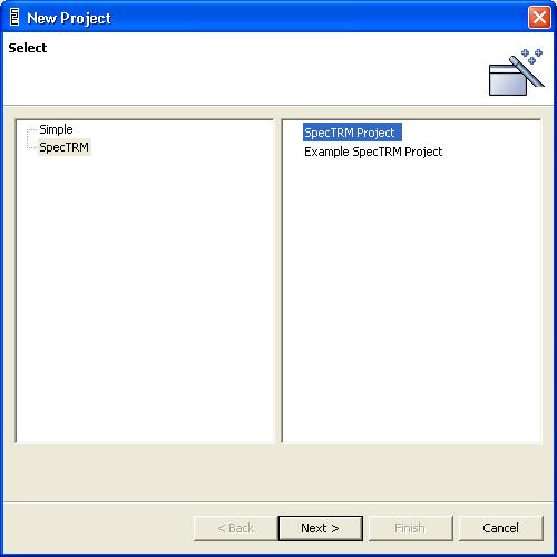 Creating a Project 1. Select the File > New > Project command. 2.