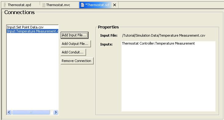 csv data file to the Temperature Measurement input.