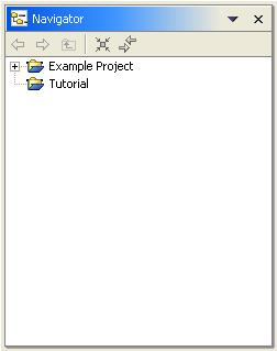 Figure 4 - Tutorial Appears in the Navigator View This new project will contain all the files associated with the tutorial project.