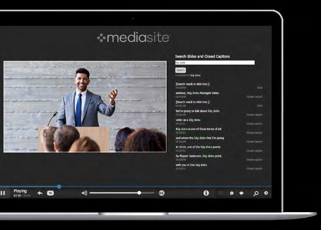 Always Find What You re Looking For Mediasite SmartSearch automatically makes all your video calls as searchable as a document.