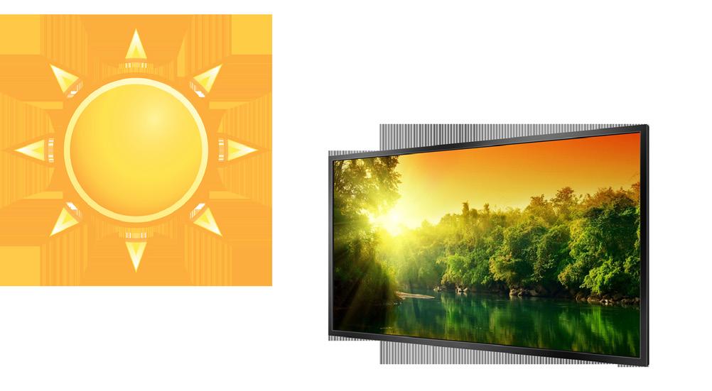 panels (1500 cd/m 2 ); more than 5 times brighter than a standard home
