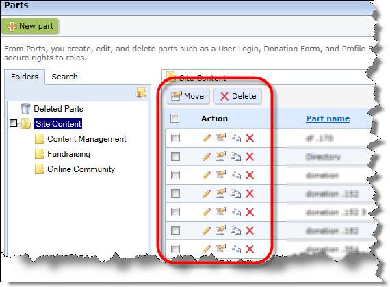 PA RTS 11 Edit a part To search for an existing part to edit in Parts, use the filter tools.