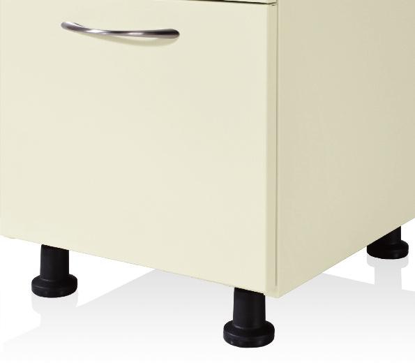 Mobile and freestanding filing cabinets are available in three drawer configurations: Box/File (B/F) with an overall height of 21", or Box/Box/File