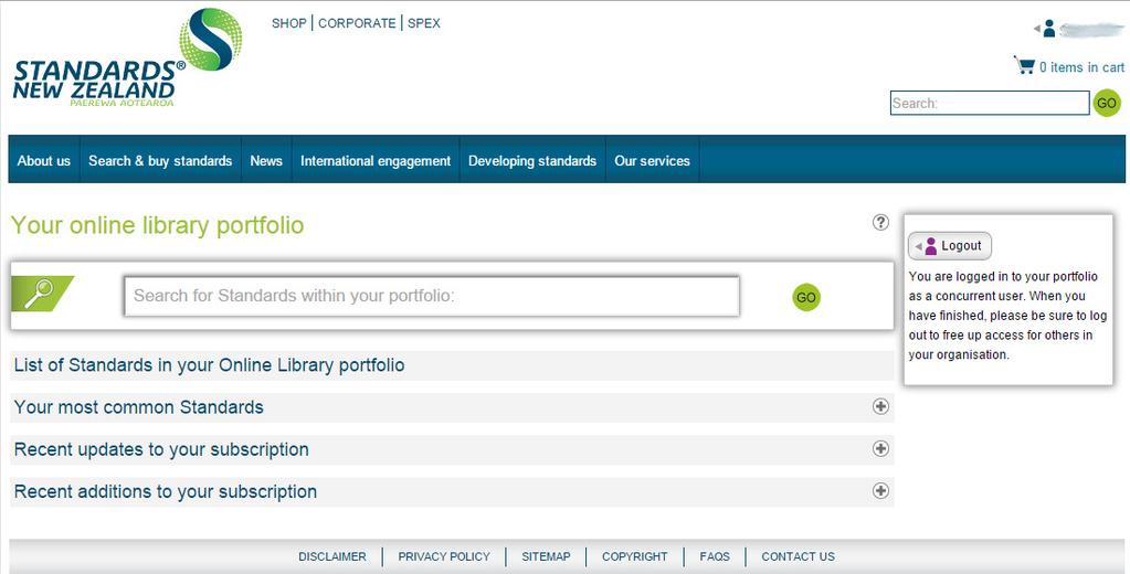 If your login is successful you will be directed to the Your Online Library portfolio page and your name will appear at the top of the page If you see