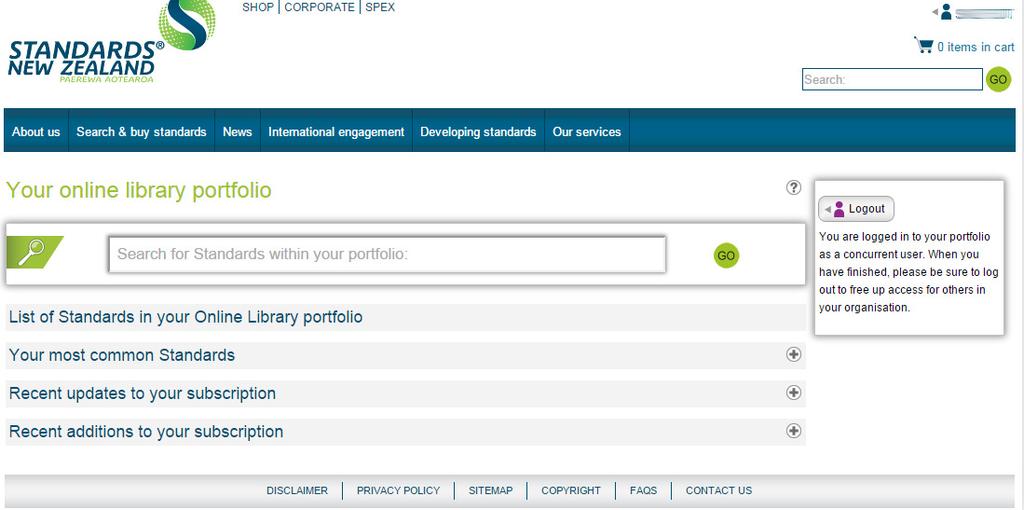 My Your Online Library portfolio page To view the Your Online Library portfolio page, click your name at the top of the screen and click Online Library Portfolio from the pop up box