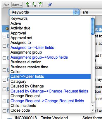 Figure 75: Related fields After the related field is selected, the menu