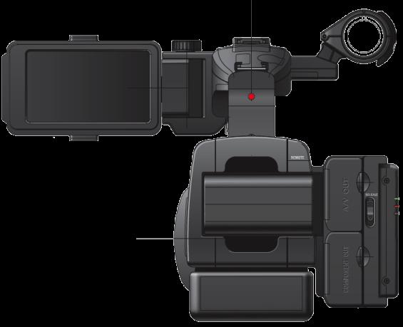 NEX-EA50EH: layout (1/2) XLR MIC (ECM-XM1) Detachable VF tube same as FS100 Headphone