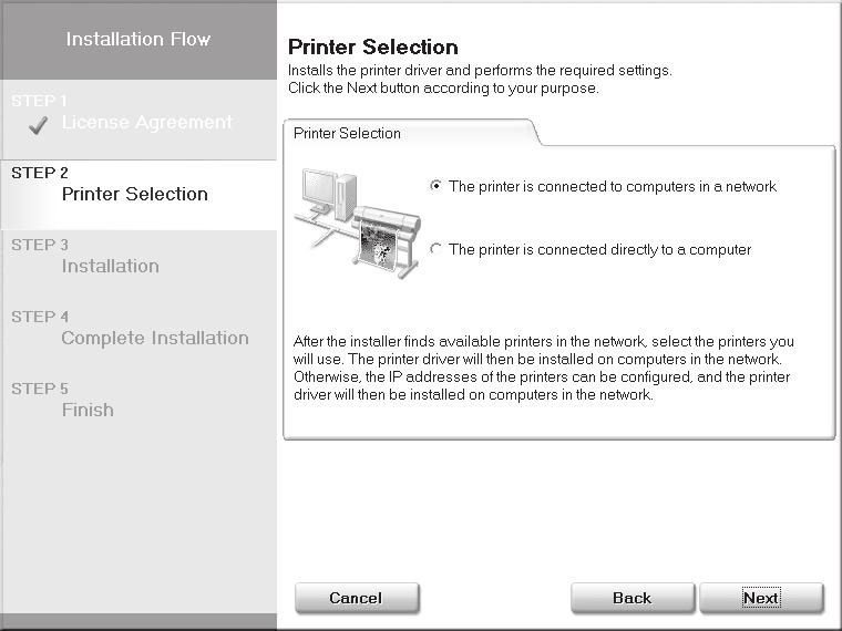 For TCP/IP (network) connections Instll the softwre If the printer is lredy connected to the network, confirm the IP ddress ssigned to the printer. Ask your network dministrtor for further informtion.