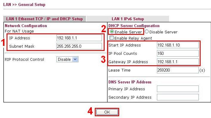 2.168.1.1 Enable DHCP Server SSID: DrayTek XXX Channel: 6 Security Mode: Mixed (WPA/WPA2) LAN IP: 192.168.1.2 SSID: DrayTek XXX X