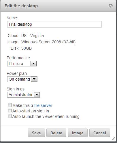 Leostream Cloud Desktops Editing Desktops To edit a desktop, click on the desktop name in the Desktops tab. The Edit the desktop form opens, shown in the following figure.