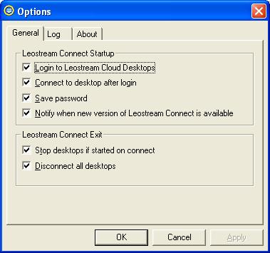 Chapter 7: Using Leostream Clients If you are already connected to a desktop, selecting that desktop from the system tray menu displays a Disconnect menu.