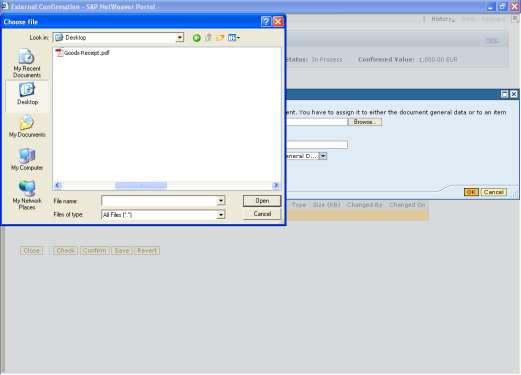 External Confirmation - SAP NetWeaver Portal