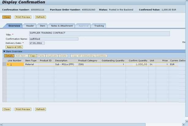 Display Confirmation - SAP NetWeaver Portal - 65. Click Close link label.