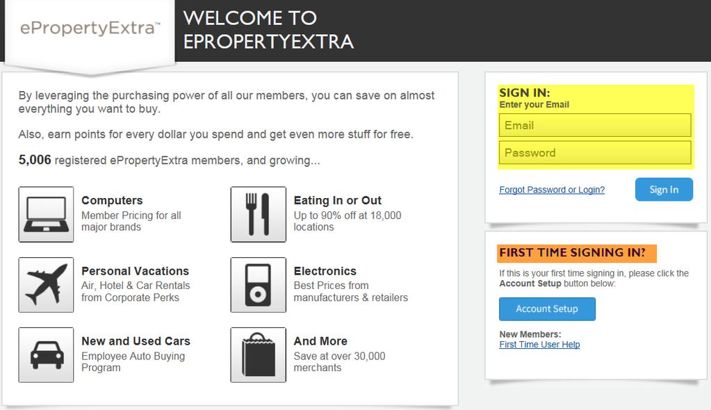 dashboard and click on the epropertyextra button.