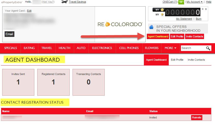 5 epropertyextra Reference Agent Dashboard: See how many invites have been sent and