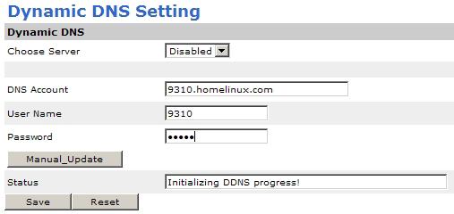 (in some place we can not visit the www.dyndns.org directly. We need to find a proxy server to solve this problem, such as 210.0.212.98). Then click submit button to confirm above settings.
