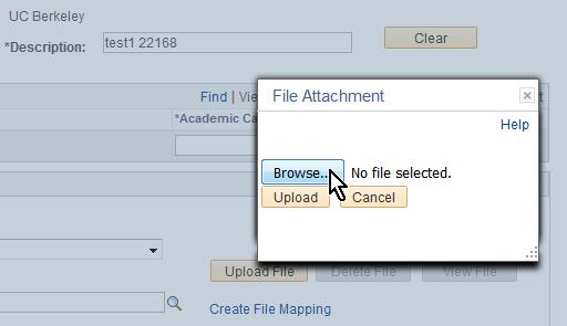 21. Select the Population Selection checkbox to activate the Upload File process. 22.