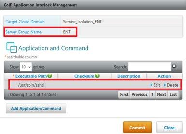 SSHD whitelisted in Enterprise Application Interlock Verification AWS compute VM can SSH to the