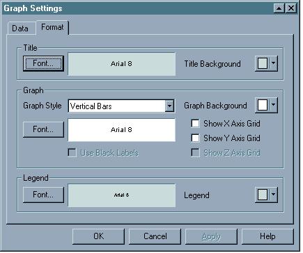To change Graph windows settings: (continued) Step Action 3 In the Graph Settings dialog box, click the Format tabtoopenthe Format page.
