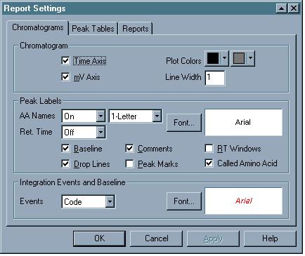 About Formatting Chromatograms in the Report Description Formatting Chromatograms in the Report Use the Chromatogram tab in the Report Settings dialog to format how the chromatogram appears in the