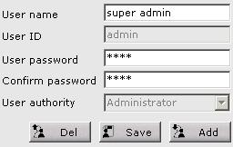 ID of system administrator is only 'admin' while that of administrator and user can be made arbitrarily.