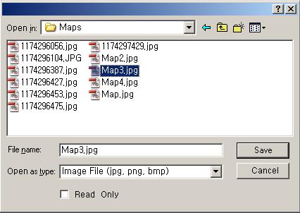 If you click on 'open' after selecting a map file, the path of