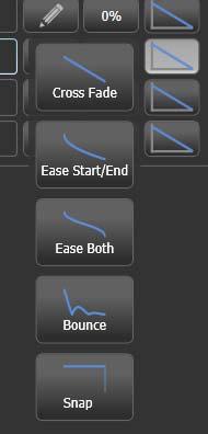 between steps by clicking the curve button to the right of each step.