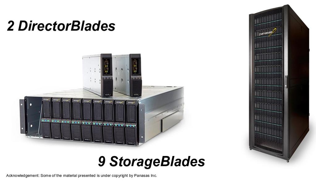 ActiveStor16-7 Shelves: - 2 Director Blade per shelf - 9 Storage Blades per shelf Panasas at CRC Total Director Blades: