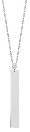 pg. 42 in sterling silver STAND STRAIGHT STAND TALL WITH THE ALWAYS TRENDING BAR NECKLACE Model is wearing