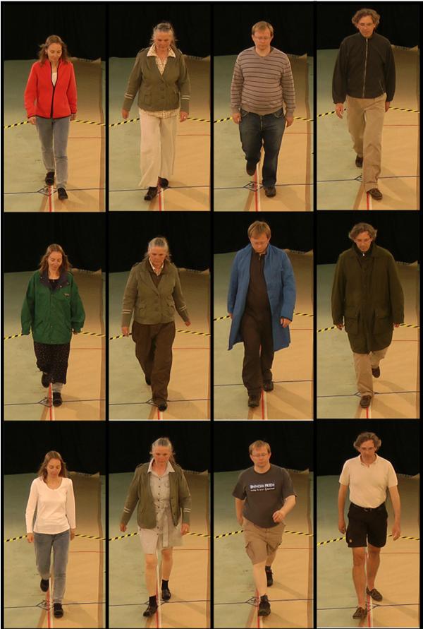 Figure 2. The actors in the ﬁeld experiment showing the variation of clothes. imagery must be registered to the correct body parts on a model to identify regions that are not yet scanned.