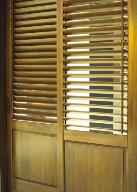 Solid shutters give you the option of complete seclusion, shutting out light and noise