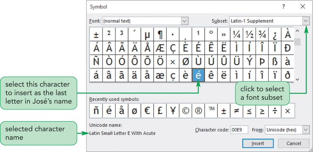 Inserting Symbols Click the INSERT tab, and then