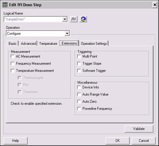 Appendix D IVI-C Step Types Note When you select an operation, the area under the Operation ring control changes. Many operations group their settings on tab controls.