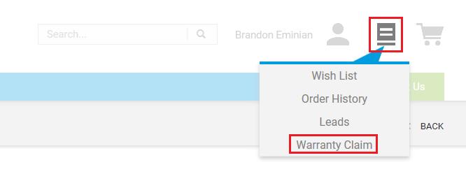 Warranty and Terms/Conditions 1. Submitting Warranty Claims How do I submit a warranty claim? From the "My Account" menu, click the "Warranty Claims" box to view the online claim submission form.