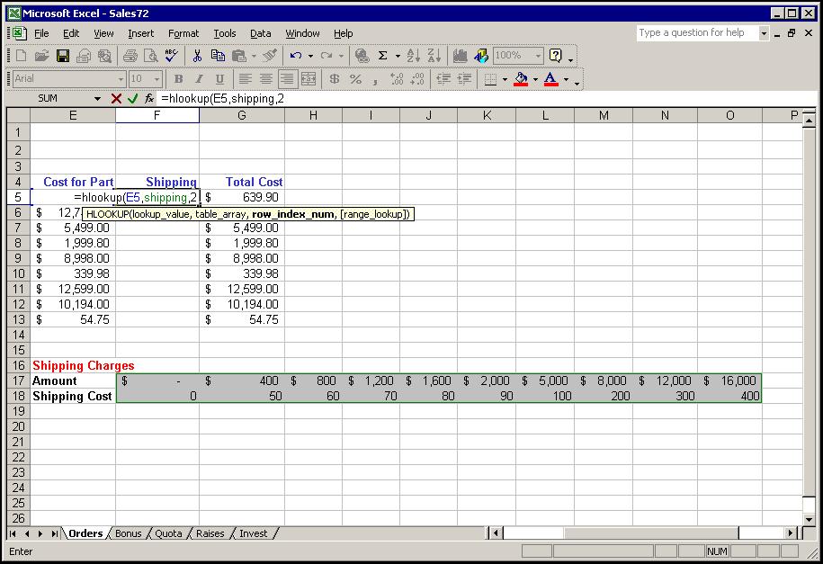 Excel 2002 (XP): Level 3 Lesson 1 - Using Logical Lookup and Round Functions find only exact matches.
