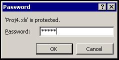 Excel 2002 (XP): Level 3 Lesson 8 - Using Worksheet Protection OPENING A PASSWORD-PROTECTED FILE Discussion Once a file is password-protected, you must know the password to open it.
