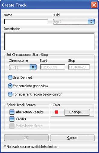 4 Data Viewing Reference Create Track Cancel Closes the dialog box without creating the histogram.