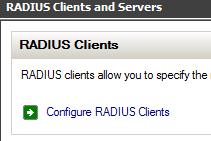 In the Navigation pane on the left, navigate down to the local NPS instance and select RADIUS Clients and Servers 27.