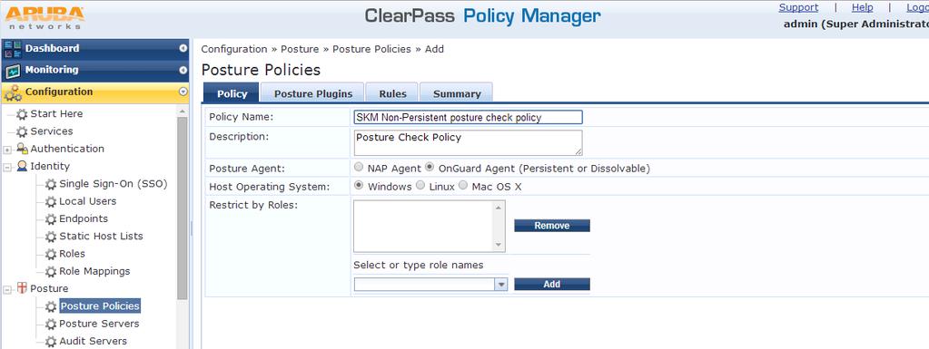 2. In the Policy tab, update the Policy Name and Description.