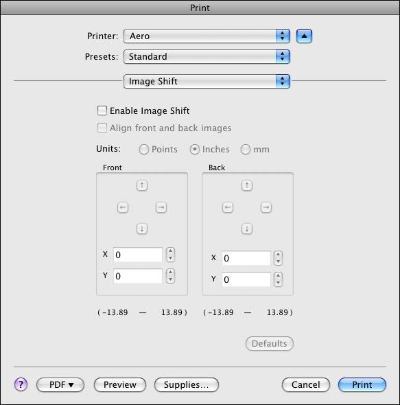 PRINTING FROM MAC OS X 25 If you want to set the Output Profile option to Use Media Defined Profile, you must first make sure Two-Way Communication is not enabled, and then select Use Media Defined