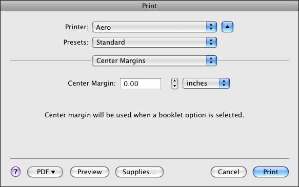 18 To shift the position of the print image on the page, choose Image Shift from the drop-down list and specify the shift distances. You can shift the print image to allow for binding, for example.