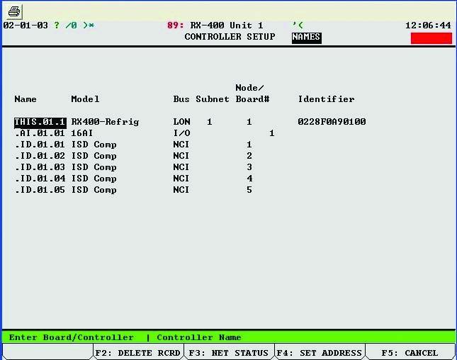 Figure 3.4 Controller Setup Screen 3. Verify that the number of ISD devices listed on the Controller Setup Screen matches the number of devices connected to the E2.