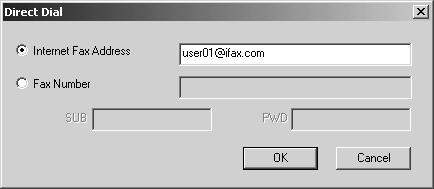 To add an Internet Fax address as a recipient, select