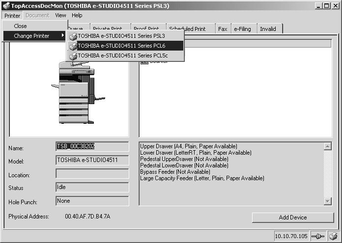 This page allows the users to display and delete fax jobs which are originally submitted from your computer.