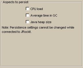 Setting Up the Console Enabling Persistence Enabling the persistence means that aspect values are saved to a file and can be reviewed in charts by opening the View menu and selecting View Historical