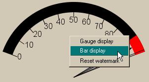 Setting Up the Console Figure 3-15 Gauge Context Menu (Bar Display Selected) The selected gauge will appear as a bar (Figure 3-16).