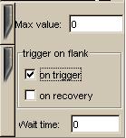 Enter a threshold in the text box below the trigger list, if required (Figure 3-26; this box will be marked either Min value or Max value, depending on the